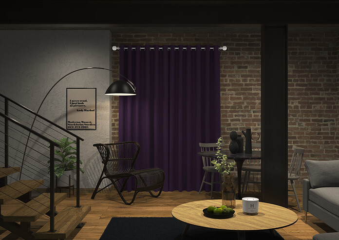 Faux Suede, Purple - Made to Measure Curtains - Image 7